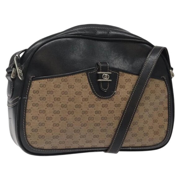 GUCCI Micro GG Supreme Shoulder Bag PVC Brown - Picture 1 of 16